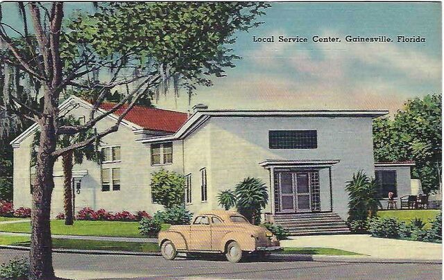 Servicemen center postcard